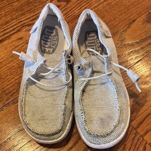 Hey Dude Men's Light Gray Slip-On Loafers